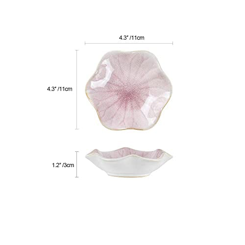 Lotus Leaf Shape Decorative Ring Tray, Small Key Bowl, Ceramic Trinket Tray Jewelry Dish Organizing Necklace Earrings, Home Decoration for Mom Best Friend Sister, Light Green.