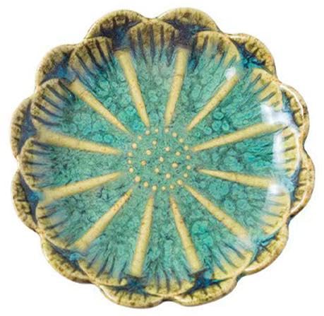 Lotus Leaf Shape Decorative Ring Tray, Small Key Bowl, Ceramic Trinket Tray Jewelry Dish Organizing Necklace Earrings, Home Decoration for Mom Best Friend Sister, Light Green.