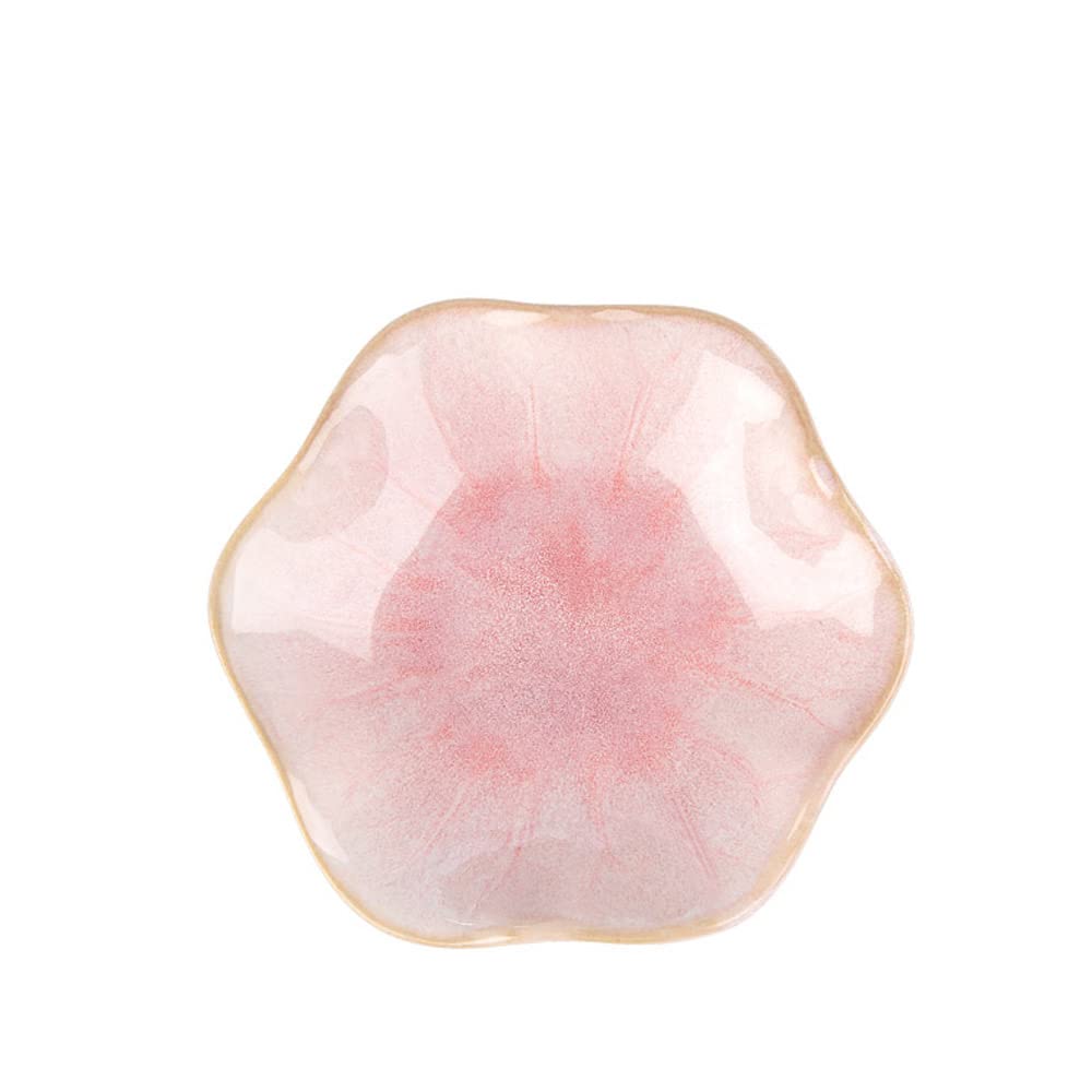 Lotus Leaf Shape Decorative Ring Tray, Small Key Bowl, Ceramic Trinket Tray Jewelry Dish Organizing Necklace Earrings, Home Decoration for Mom Best Friend Sister, Light Green.