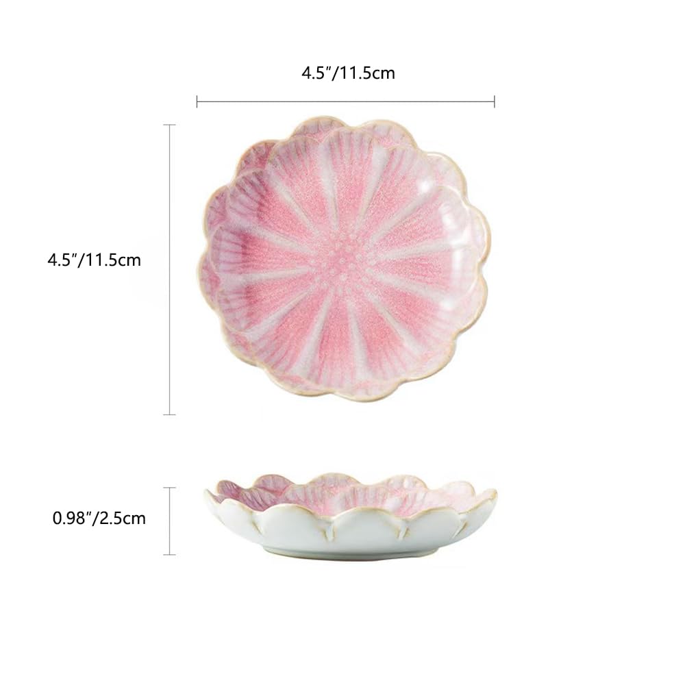 Lotus Leaf Shape Decorative Ring Tray, Small Key Bowl, Ceramic Trinket Tray Jewelry Dish Organizing Necklace Earrings, Home Decoration for Mom Best Friend Sister, Light Green.