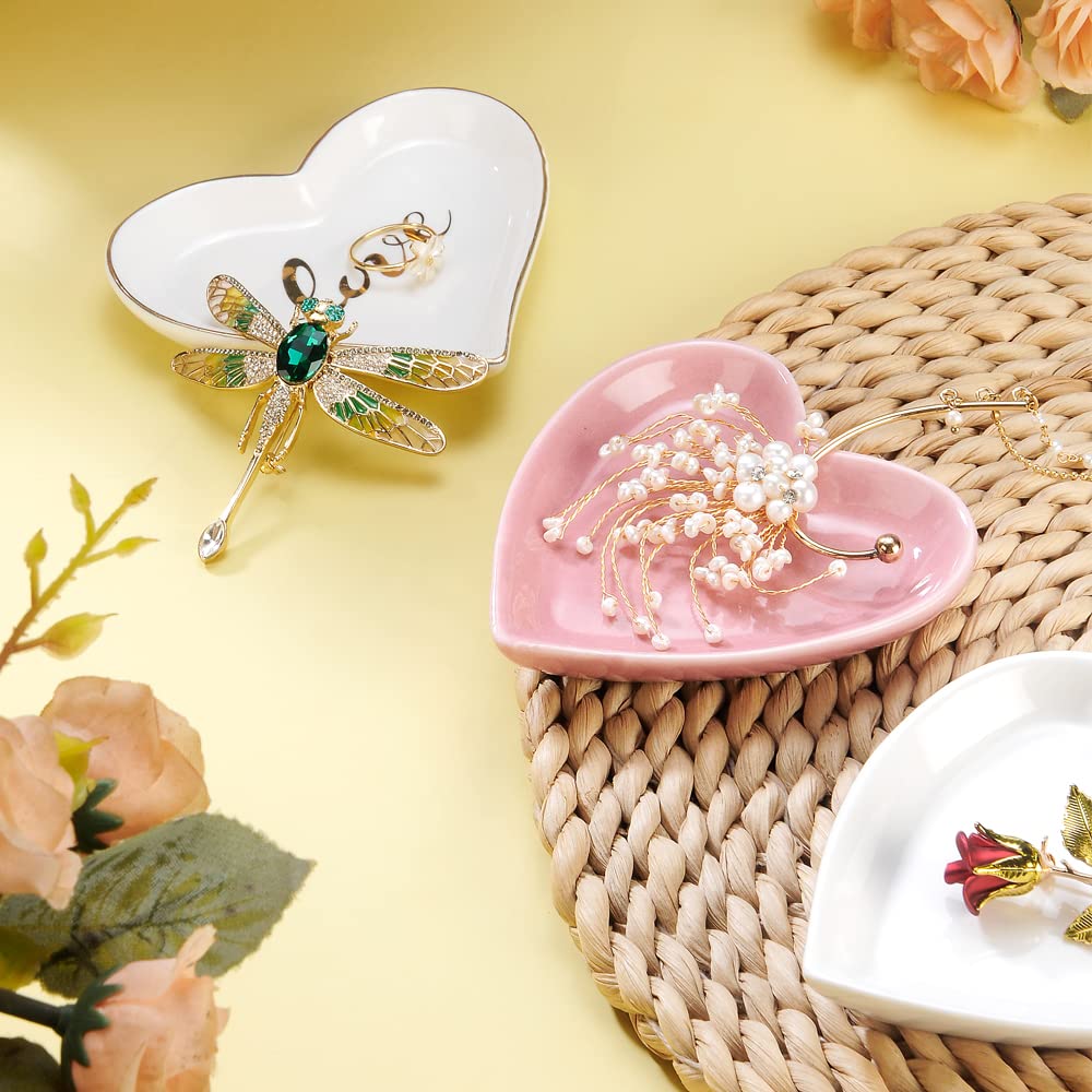 Lotus Leaf Shape Decorative Ring Tray, Small Key Bowl, Ceramic Trinket Tray Jewelry Dish Organizing Necklace Earrings, Home Decoration for Mom Best Friend Sister, Light Green.