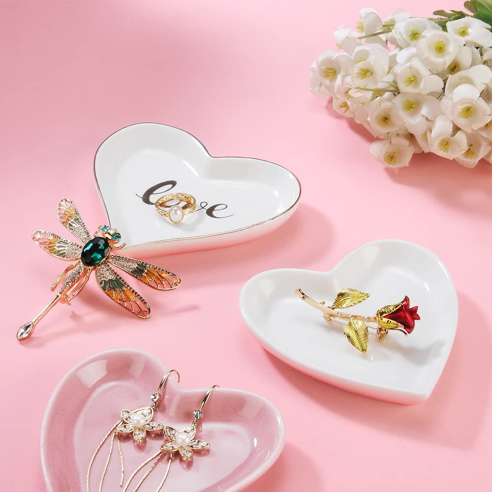 Lotus Leaf Shape Decorative Ring Tray, Small Key Bowl, Ceramic Trinket Tray Jewelry Dish Organizing Necklace Earrings, Home Decoration for Mom Best Friend Sister, Light Green.