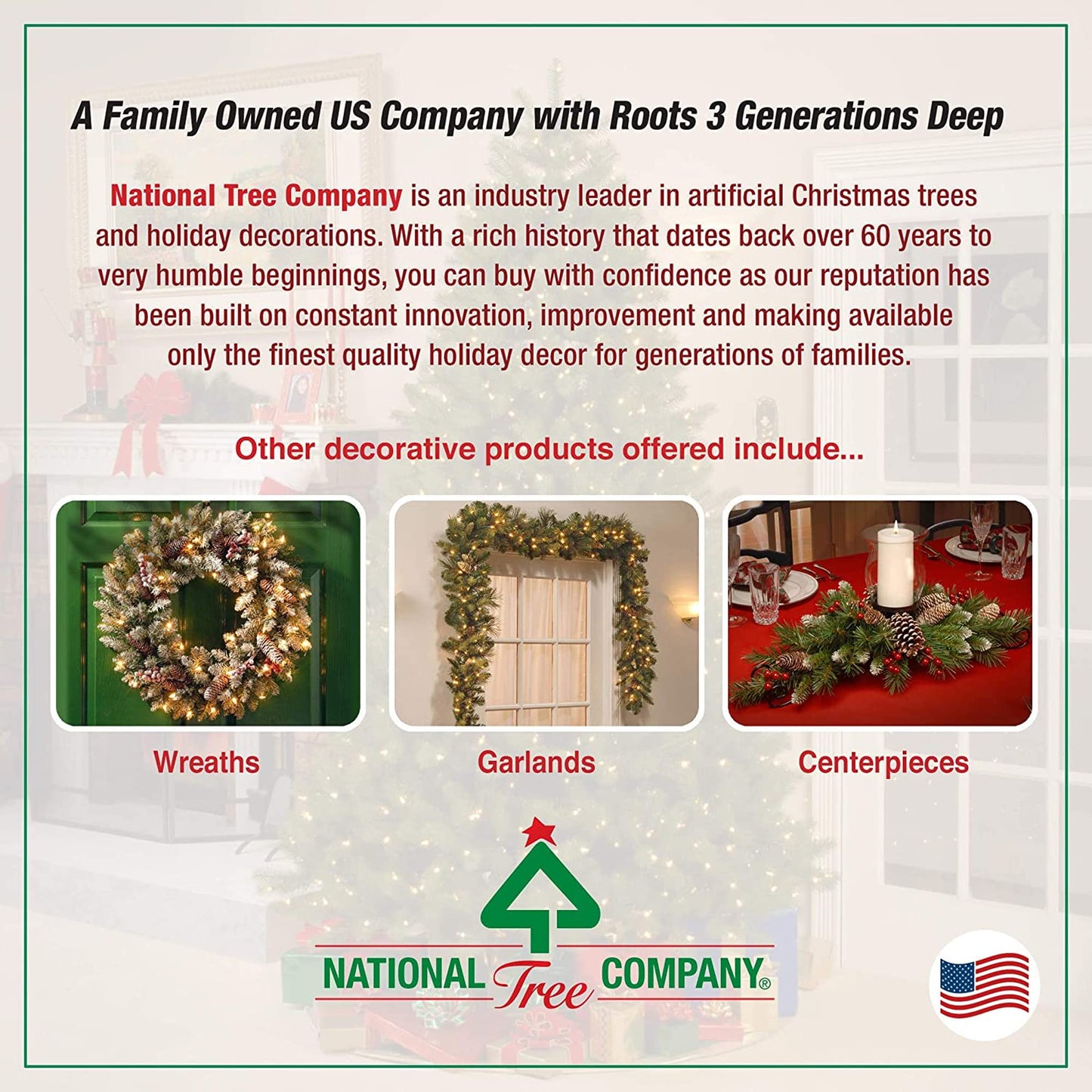 National Tree Company Pre-Lit Artificial Mini Christmas Tree, Green, Crestwood Spruce, White Lights, Decorated with Pine Cones, Berry Clusters, Frosted Branches, Includes Pot Base, 4 Feet